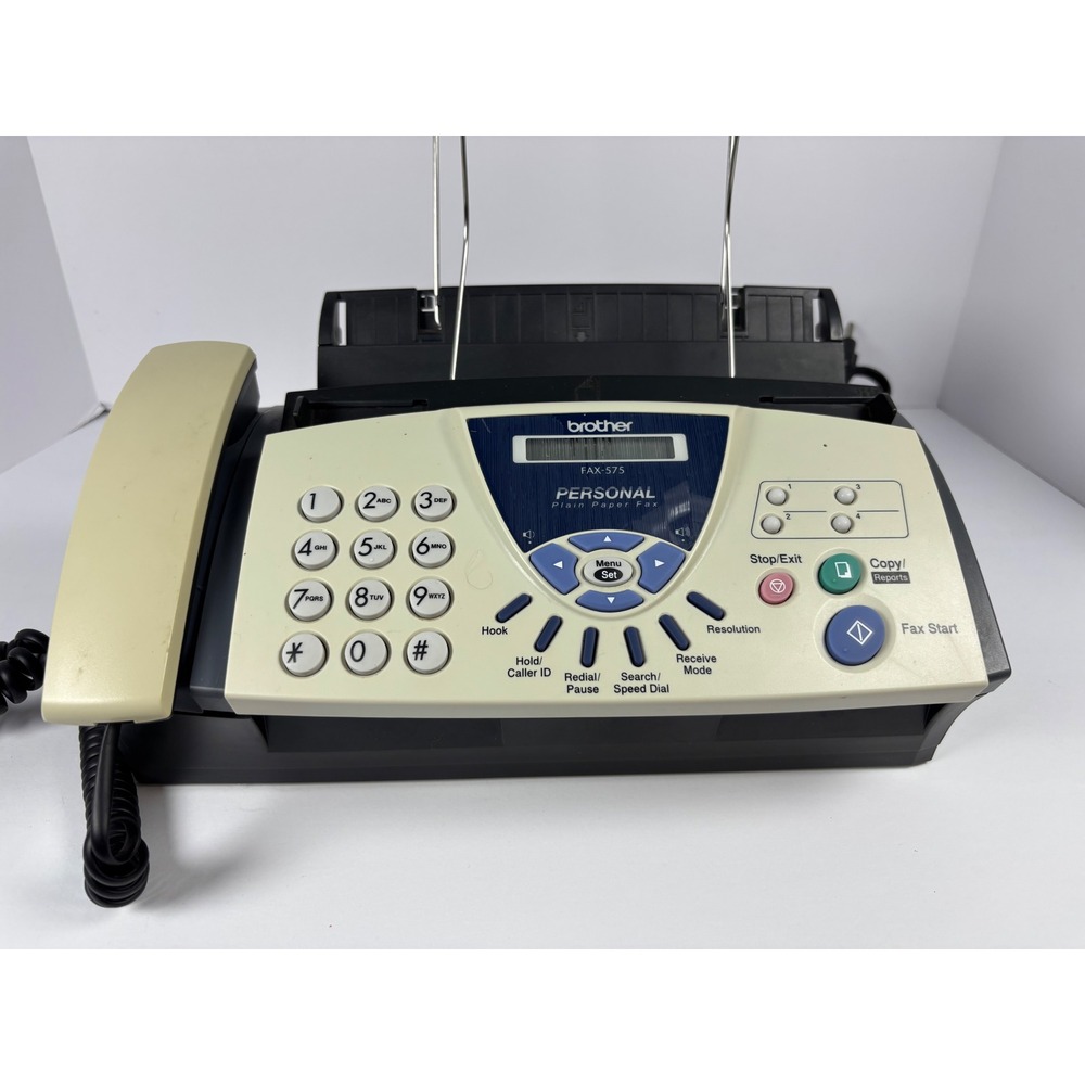 Brother FAX-575 Personal Plain Paper Fax Phone Copier Machine Gray White
